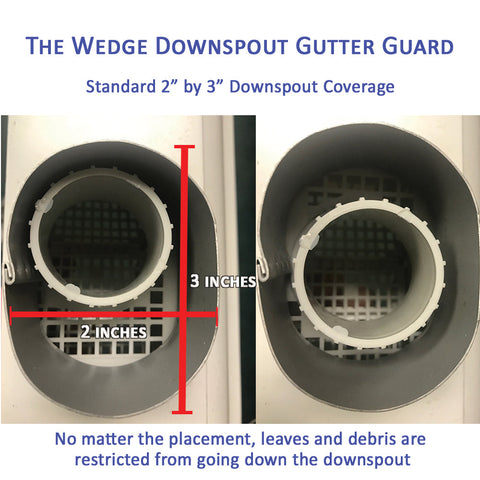 The Wedge Downspout Guard for Oversized Gutters